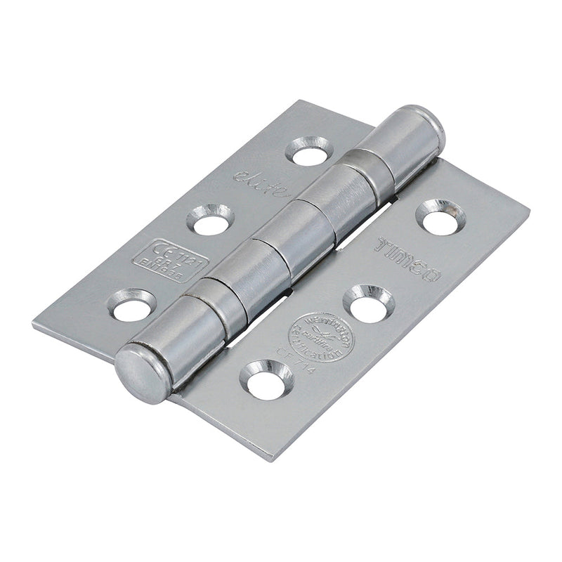 Grade 7 Fire Door Hinges - Polished Chrome - 76 x 50 x 2.0