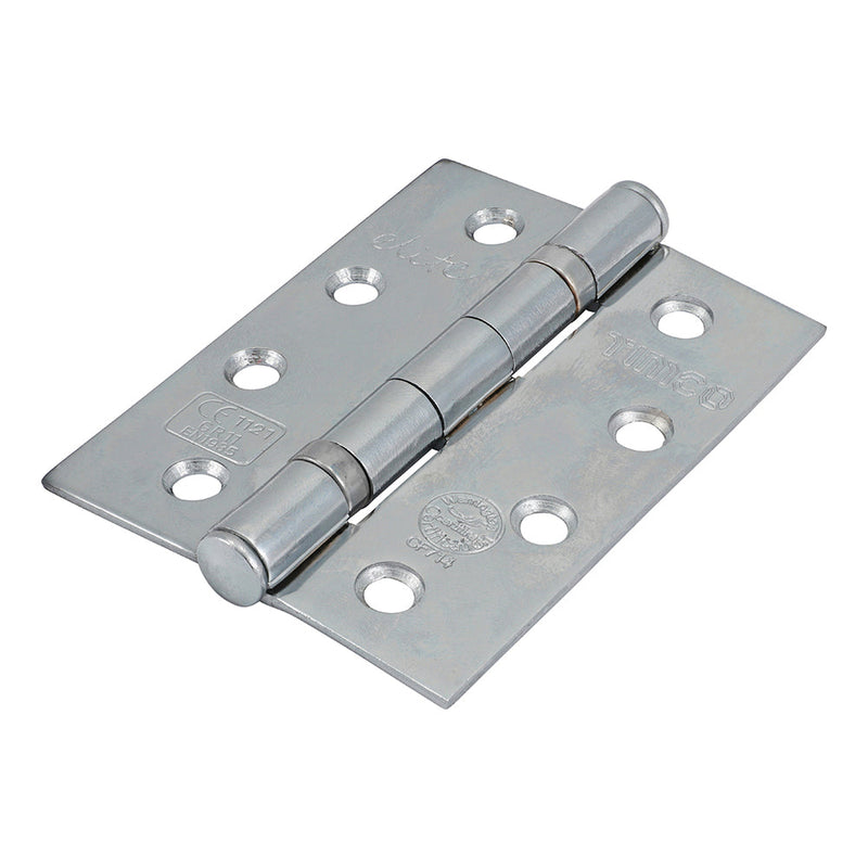Grade 11 Fire Door Hinges - Polished Chrome - 101 x 76 x 2.6