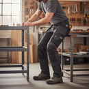 Professional Stretch Slim Fit Work Trousers with Holster Pockets and Durability Features