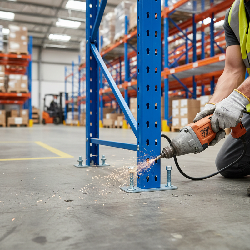 Pack of 2 Heavy Duty Double Steel Feet - Galvanised for Shelving