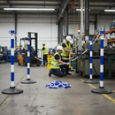 Professional Post and Chain Barrier Kit - 25 Metre Options with Color Variants for Crowd Control and Area Segregation