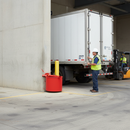 Premium Corner Barrel Barrier - Heavy Duty Crash Tested Road Safety Solution for Traffic Control