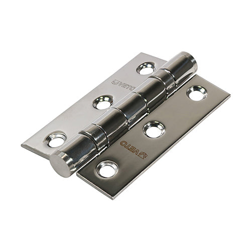 Twin Ball Bearing Hinges - Stainless Steel - Polished - 76 x 51