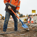 Premium Insulated No.2 Round Mouth Treaded Spade for Heavy Soils with Shocksafe Handle and Forged Steel Blade