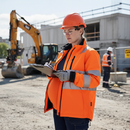 Premium Hi-Vis Orange Pregnancy Panel for Women's Winter Parka - Extend Your Wear with Comfort