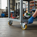 100mm Heavy Duty Braked Swivel Plate Castor with Polyurethane Wheels