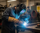 Premium Heavy Duty Welding Helmet with Four Sensors, Variable Tint and Solar Power for Enhanced Protection and Comfort