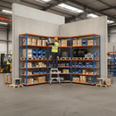 5x Heavy Duty Industrial Shelving - 1830mm High - 200kg Capacity - Chipboard