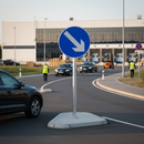 Premium Keep Right Road Sign - Durable Composite Material, Grade R2 Reflectivity for Traffic Guidance at Junctions