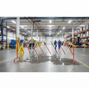 Professional Steel Extending Safety Barrier with Lightweight Concertina Design, 1m Tall, Expands from 30cm to 3m for Flexible Use
