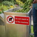 Safety Sign – Do Not Reach – 1mm Rigid Plastic & Self-Adhesive Vinyl – Indoor/Outdoor Use