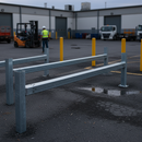 Premium 2.4m Open Box Beam Barrier Rail - Galvanised Steel with Impact Resistance for Industrial and Commercial Protection