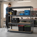 Premium Heavy Duty Garage Shelving - 1770mm High - 600kg Capacity - Grey