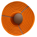 6mm Heavy-Duty Orange 3-Strand Polypropylene Rope – 75m Mini Coil
