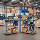 Heavy Duty Industrial Shelving - 2440mm High - 200kg Load Capacity - Steel Construction