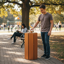 Premium Octagonal Litter Bin 100L - Durable Wood Design with Galvanized Steel Structure