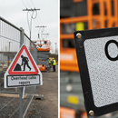 Professional Overhead Cable Repairs Roll Up Road Sign Supplementary Plate - Durable Design for Road Safety