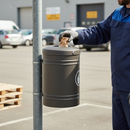 Premium 40L Outdoor Litter Bin with Self-Extinguishing Lid for Wall or Post Mounting