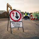Premium Give Way Traffic Sign Set with Supplementary Plate and Frame for Road Safety