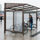 Premium Rear Cladding Panel for Conviviale Bike Shelter with Anti-UV Polycarbonate and Customizable Frame
