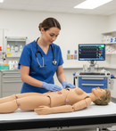 Professional Nursing Patient Care Simulator with Movable Limbs and Realistic Features for Clinical Skills Training