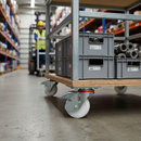 160mm Heavy Duty Braked Swivel Bolt Hole Castor Nylon Wheel