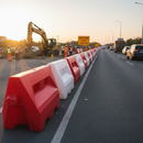 Heavy Duty Water Filled Traffic Separator Pair - Interlinkable, UV Stabilised, 100% Recyclable Units for Traffic Management