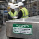 Accepted Quality Control Labels (Roll of 100) – 50mm x 20mm – Self Adhesive Vinyl – Indoor Use