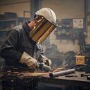Premium Polycarbonate Gold-Plated Visor for Heat Protection