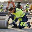 Premium Hi-Vis Yellow/Navy Blue Trousers - Durable, Lightweight, EN ISO 20471 Certified for Enhanced Visibility