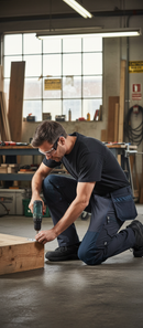 Premium Heavy Duty Work Trousers with Knee Pad Pockets, Water-Repellent Fabric and Tool Storage for Mechanics and Engineers