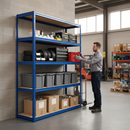 Premium Heavy Duty Shelving - 2130mm High - 200/280kg Load Capacity - Blue Finish