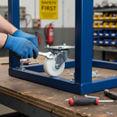 75mm Heavy Duty Swivel Plate Castor with White Nylon Wheel and 100Kg Load Capacity