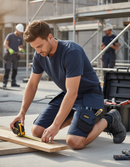 Premium Slim Fit Work Shorts with Holster Pockets and Stretch Fabric for Enhanced Comfort and Mobility