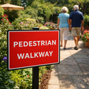 Pedestrian Walkway Sign – 1mm Rigid Plastic/Aluminium – Indoor & Outdoor Use