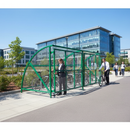 Premium Secure Gated Cycle Shelter for 10 to 30 Bikes - Heavy Duty Steel Framework with UV-Resistant Sheeting