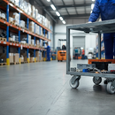 75mm Braked Swivel Bolt Hole Castor Twin Wheel with Grey PVC Wheels