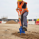 Premium Insulated Clay Grafter Spade with Dished Blade and Ergonomic Handle for Heavy Groundbreaking