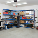 Heavy Duty Corner Garage Shelving Unit - 1800mm High - 250kg Capacity