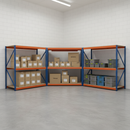 5x Heavy Duty Industrial Shelving - 3050mm High - 800kg Capacity - Chipboard