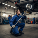 Premium Telescopic Inspection Mirror with LED Light for Vehicle and Machinery Security Audits