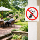 No Mobile Phones Symbol – 1mm Rigid Plastic – Indoor & Outdoor Use