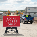 Premium Local Access Only Road Sign 1050x750mm with RA1 Reflectivity and Durable Plastic Frame