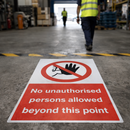 Floor Safety Graphic – 400mm x 600mm – Polycarbonate – Industrial Use
