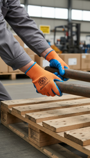 Premium Heavy Duty Latex Coated Gloves with Vented Back for Cold Storage and Winter Use