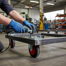 200mm Heavy Duty Fixed Plate Castor with Rubber Tyre