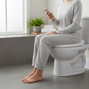 Premium Plastic Toilet Seat with Complete Fittings for Easy Installation and Durability