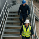 Galvanised Open Mesh Flooring – Steel Grating for Walkways & Platforms