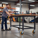 150mm Heavy Duty Swivel Plate Castor with Brown Polyurethane