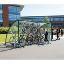 Premium Secure Gated Cycle Shelter for 10 to 30 Bikes - High-Performance Steel Framework with UV-Resistant Sheeting